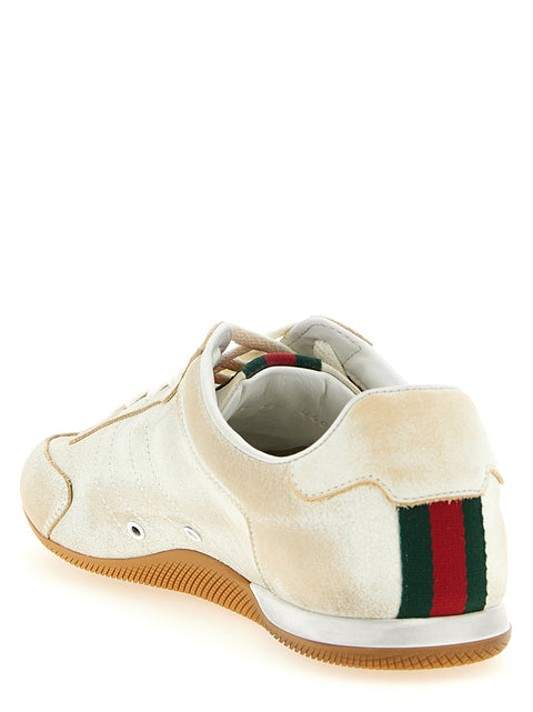 Gucci Beige Calfskin Low Top Sneakers