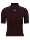 Courrèges Bordeaux Viscose Sweatshirt