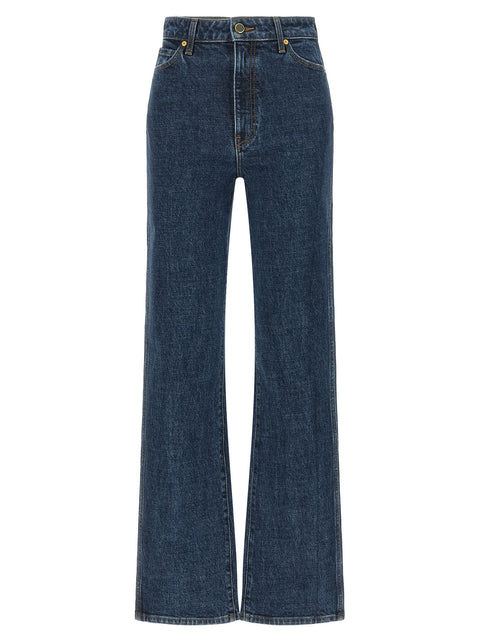 Khaite Blue Cotton Straight-Leg Jeans