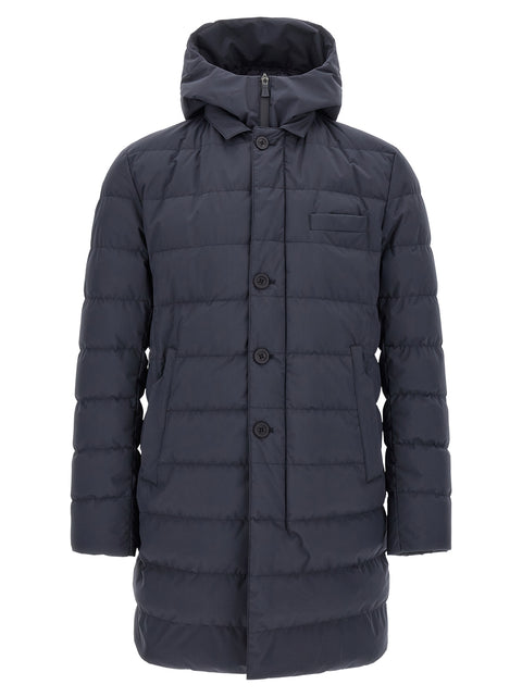 Herno Blue Polyester Full-Length Jacket