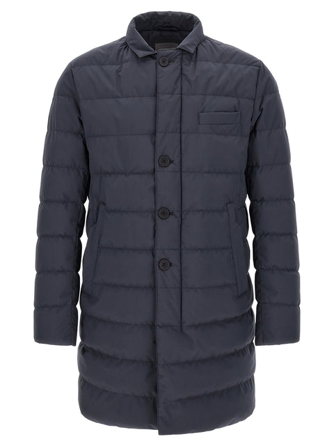 Herno Blue Polyester Full-Length Jacket
