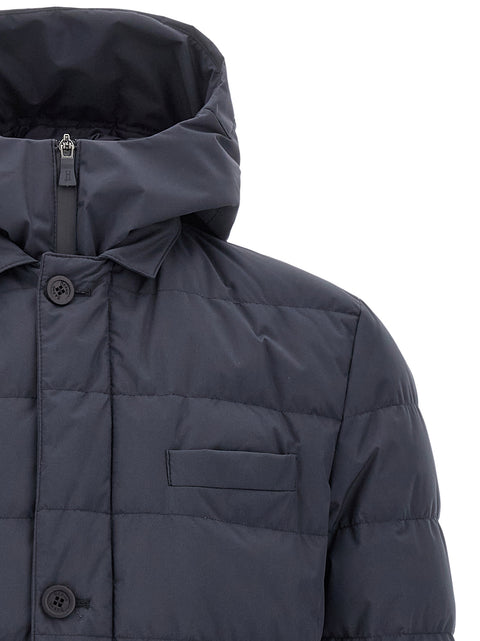 Herno Blue Polyester Full-Length Jacket