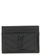 Saint Laurent Black Leather Cardholder