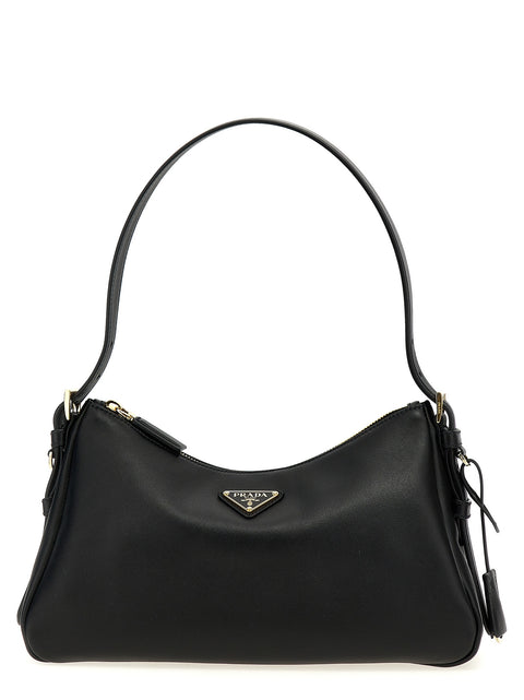 Prada Black Calfskin Shoulder Bag