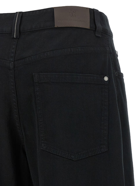 Brunello Cucinelli Black Cotton High-Waisted Jean