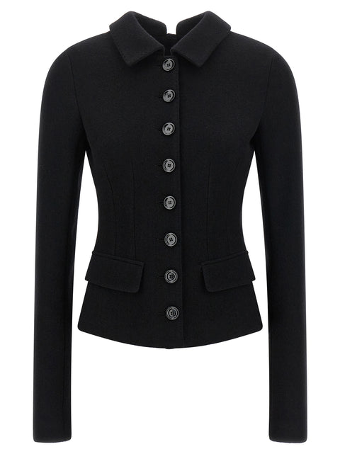 Dolce & Gabbana Black Virgin Wool Blazer