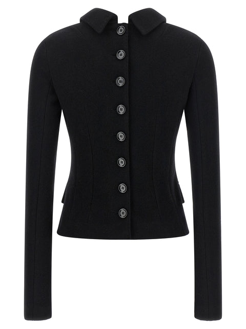 Dolce & Gabbana Black Virgin Wool Blazer