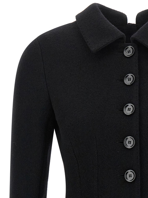 Dolce & Gabbana Black Virgin Wool Blazer