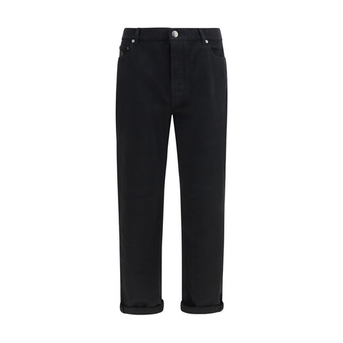 Brunello Cucinelli Black Cotton High-Waisted Jean