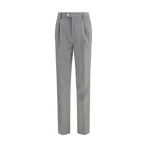 Brunello Cucinelli Gray Wool Oves Aries Dress Pants