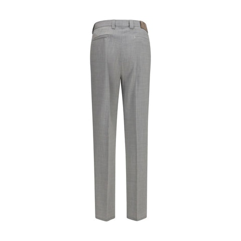 Brunello Cucinelli Gray Wool Oves Aries Dress Pants