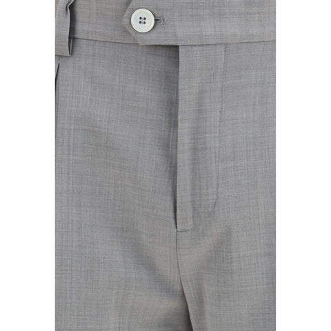 Brunello Cucinelli Gray Wool Oves Aries Dress Pants