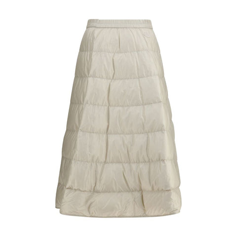 Moncler Beige Nylon Midi Skirt