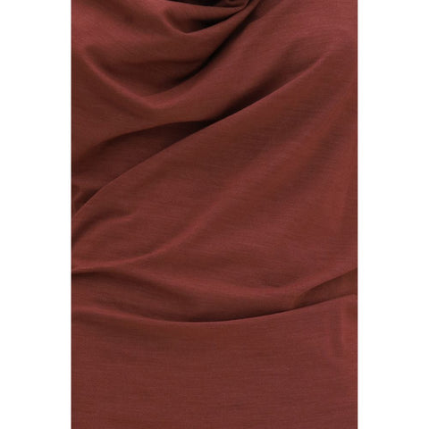 Brunello Cucinelli Bordeaux Wool Oves Aries Casual Dress