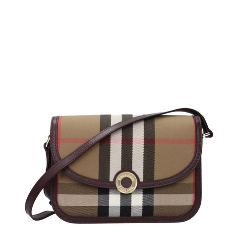 Burberry Brown Fabric Crossbody Bag