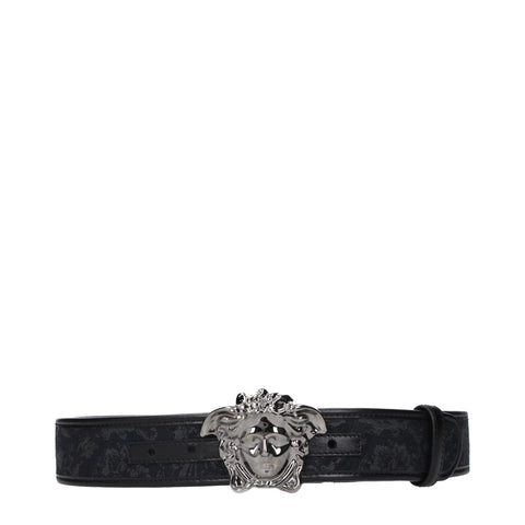 Versace Black Fabric Belt