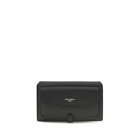 Dolce & Gabbana Black Calf Leather Bos Taurus Shoulder Bag
