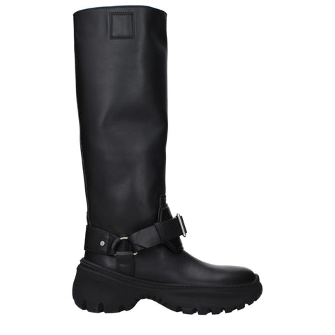 Burberry Black Leather Boots