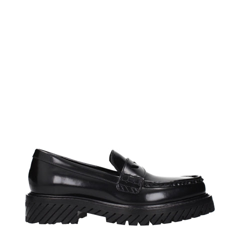 Mocassins à enfiler en cuir noir Off-White